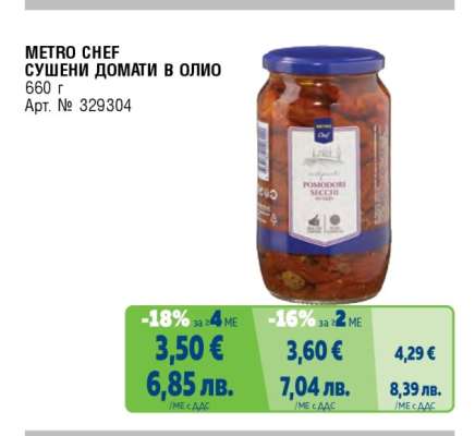 METRO CHEF Сушени домати в олио