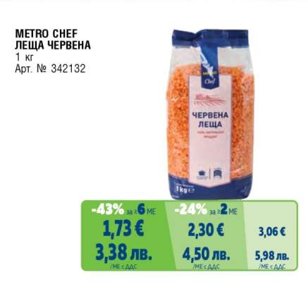 METRO CHEF ЛЕЩА ЧЕРВЕНА