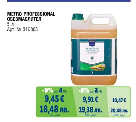 METRO PROFESSIONAL ОБЕЗМАСЛИТЕЛ