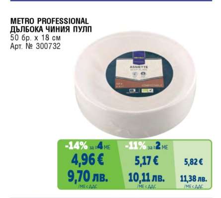 METRO PROFESSIONAL ДЪЛБОКА ЧИНИЯ ПУЛП