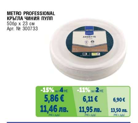 METRO PROFESSIONAL КРЪГЛА ЧИНИЯ ПУЛП