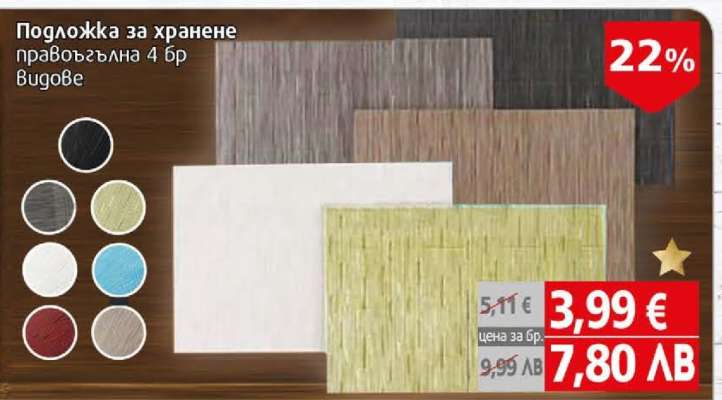 Подложка за хранене