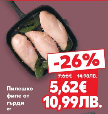 Пилешко филе от гърди кг