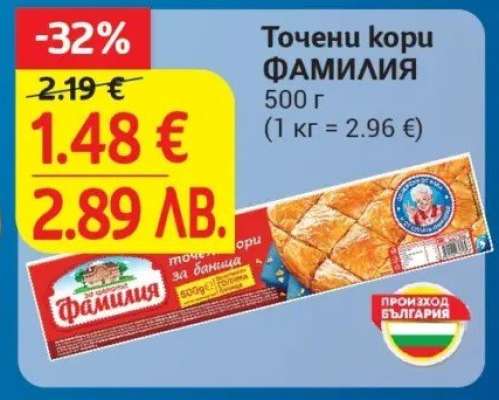 Точени кори ФАМИЛИЯ