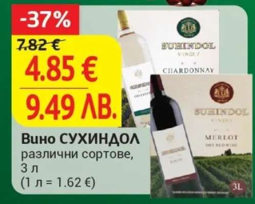 Вино СУХИНДОЛ