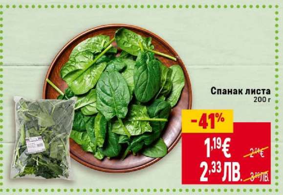 Спанак листа