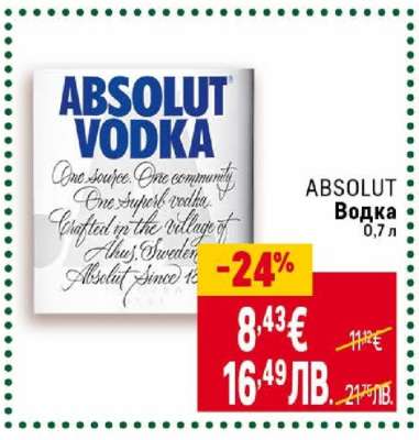 ABSOLUT Водка