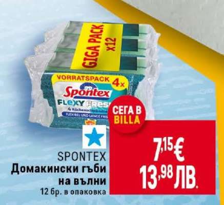 SPONTEX Домашниски гъби на вълни