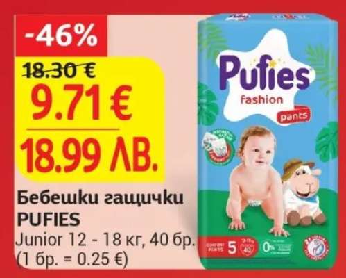 Бебешки гащички PUFIES