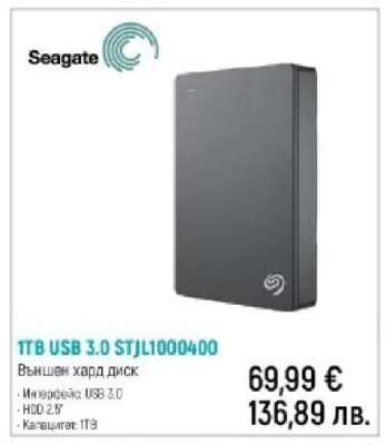 Seagate 1TB USB 3.0 STJL1000400