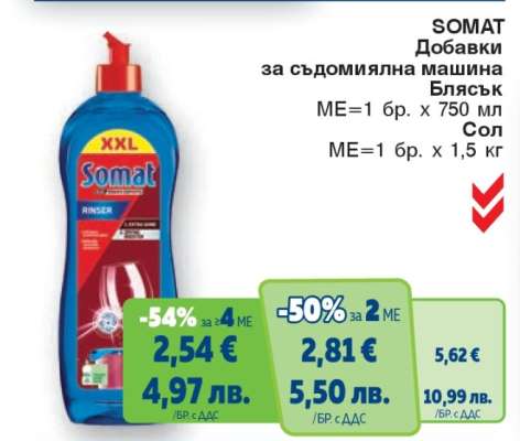 SOMAT Добавки за съдомиялна машина Блясък