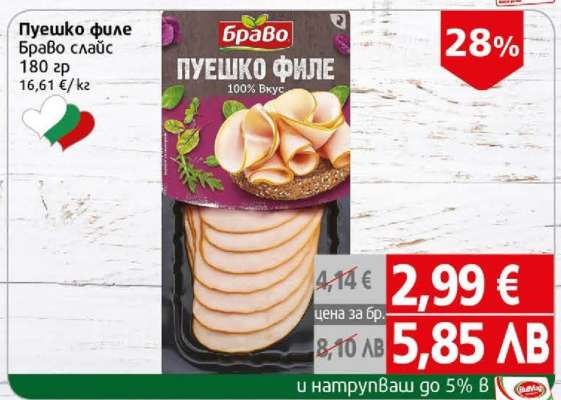 Пуешко филе Браво слайс
