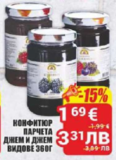 Конфитюр парчета джем и джем видове
