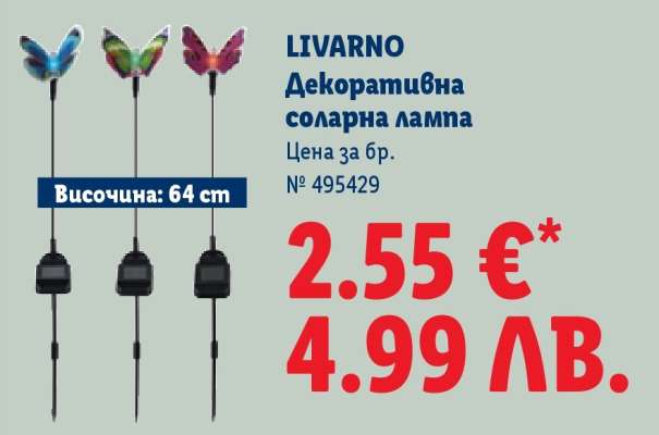 LIVARNO Декоративна соларна лампа