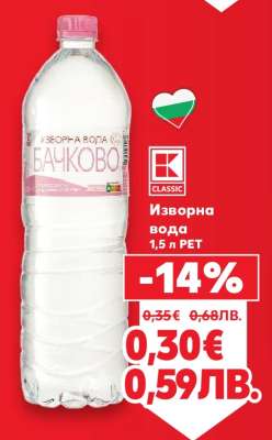 Изворна вода 1,5 л РЕТ