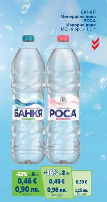 БАНКЯ Минерална вода: РОСА
