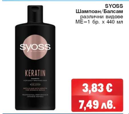 SYOSS Шампоан/Балсам