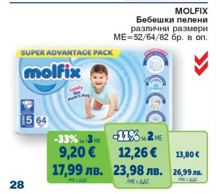 MOLFIX Бебешки пелени