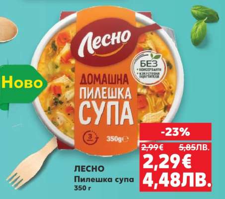 ЛЕСНО Пилешка супа
