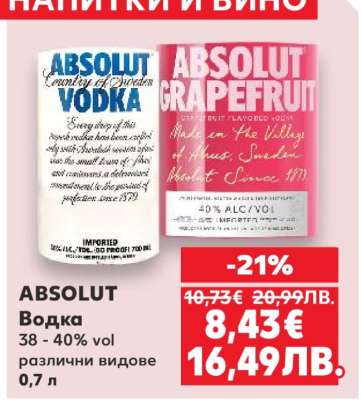 ABSOLUT Водка