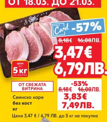 Свинско каре без кост