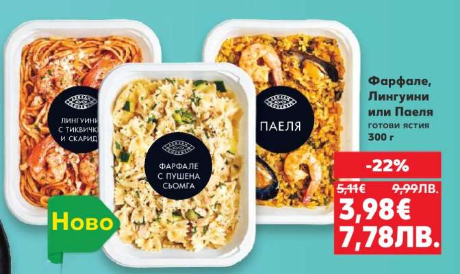 Фарфале, Лингвини или Паеля