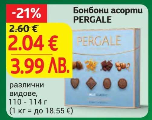 Бонбони асорти PERGALE