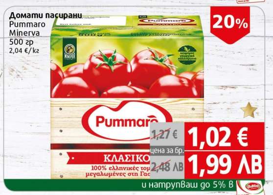 Домати пасирани Pummaro Minerva