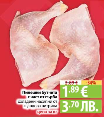 Пилешки бутчета с част от гърба