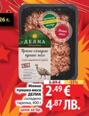 Мляно пуешко месо ДЕЛИА