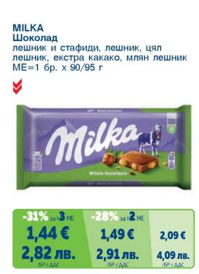 MILKA Шоколад
