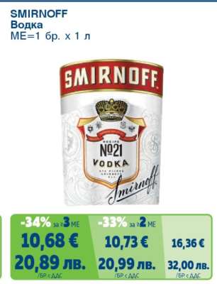 SMIRNOFF Водка