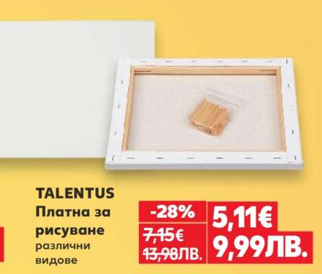 TALENTUS Платна за рисуване