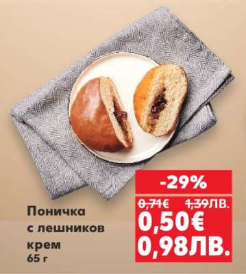 Поничка с лешников крем