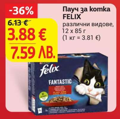 Пaуч за котка FELIX