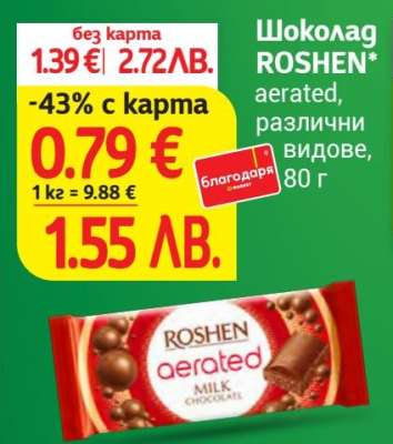 Шоколад ROSHEN