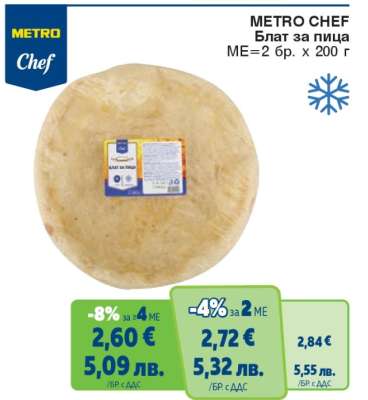 METRO CHEF БЛАТ ЗА ПИЦА