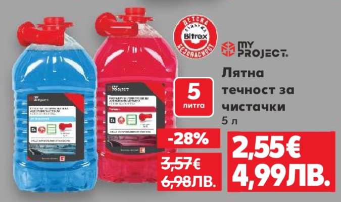 Лятна течност за чистачки