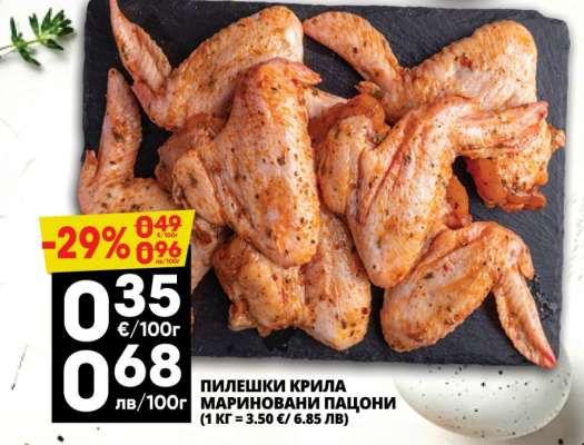 Пилешки крила мариновани Пацони