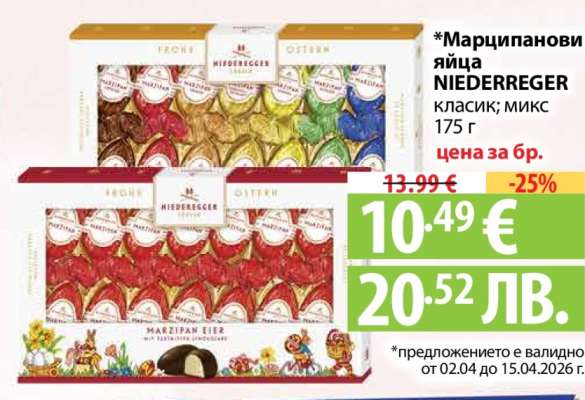 Марципанови яйца NIEDEREGGER