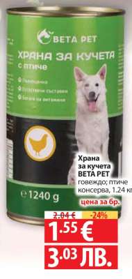 ХРАНА ЗА КУЧЕТА BETA PET