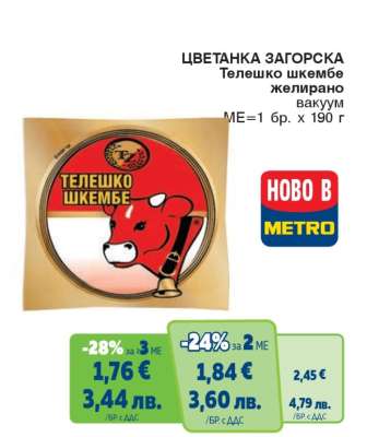 ЦВЕТАНКА ЗАГОРСКА Телешко шкембе желирано вакуум