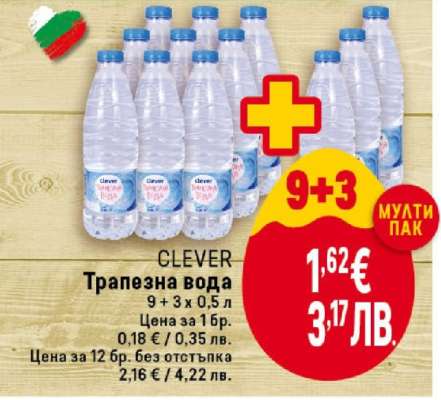 CLEVER Трапезна вода