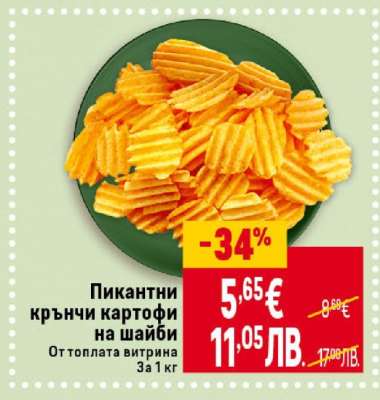 Пикантни крънчи картофи на шайби