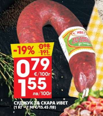 Суджук за скара Ивет