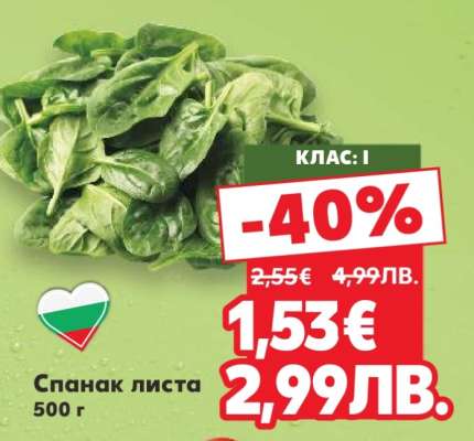 Спанак листа