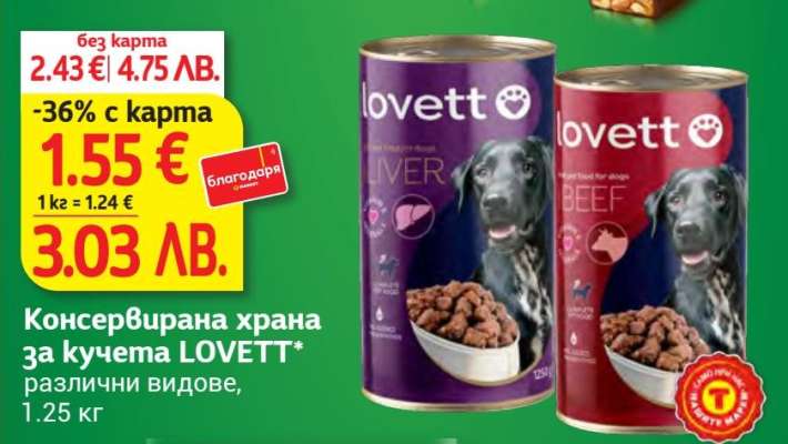 Консервирана храна за кучета LOVETT