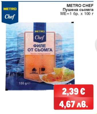 METRO CHEF Пушена сьомга