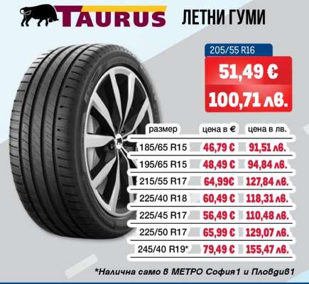 TAURUS летни гуми 205/55 R16