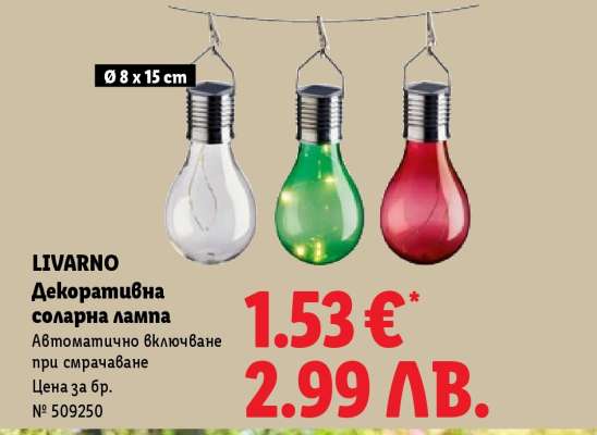 LIVARNO Декоративна соларна лампа